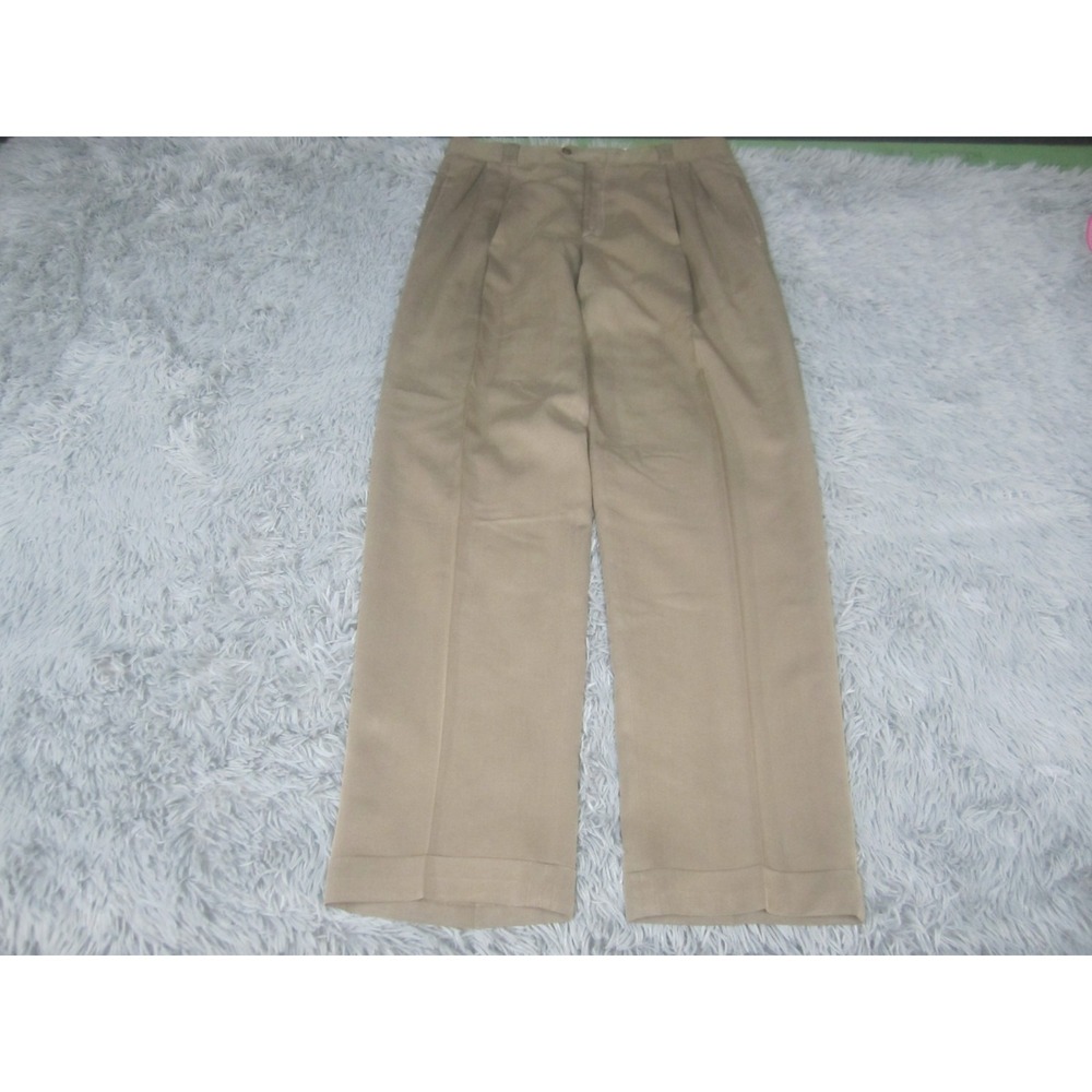 VTG Ballin Pants Mens 36 Khaki Flat Front Chino Dress Slacks Straight Leg 36x36